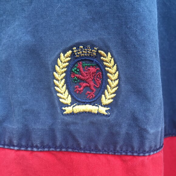 VTG Tommy Hilfiger Windbreaker Jacket XL Navy Red 90s Colorblock Sailing - Picture 2 of 16
